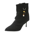 thumbnail image 1 of Black Ladies Fashion Boots With Suede And Pointed Toe For Outdoor, 1 of 8