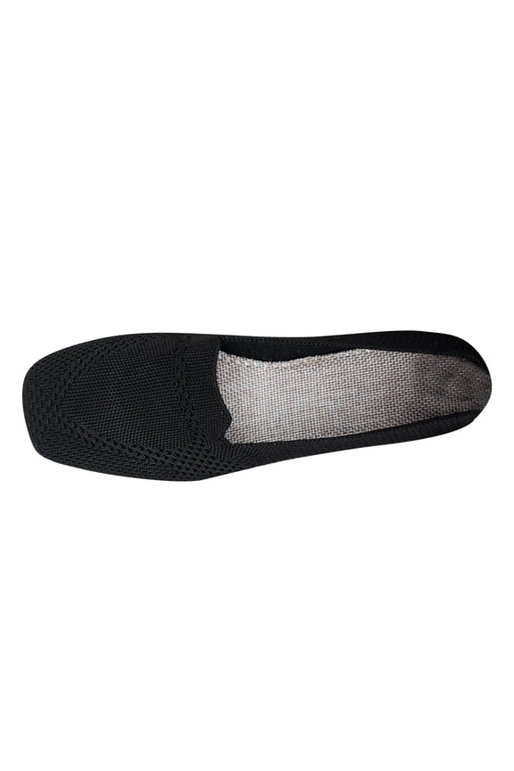 Black Ladies Flat Footwear With Comfortable Fit For Everyday Wear Lightweight And Flexible For Outdoor Activities