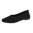 thumbnail image 1 of Black Ladies Flat Shoes Mesh Upper Breathable Rhinestone Pointed Toe Slip On Shallow Mouth Comfortable Casual Footwear For Spring And Summer Mesh Material, 1 of 9