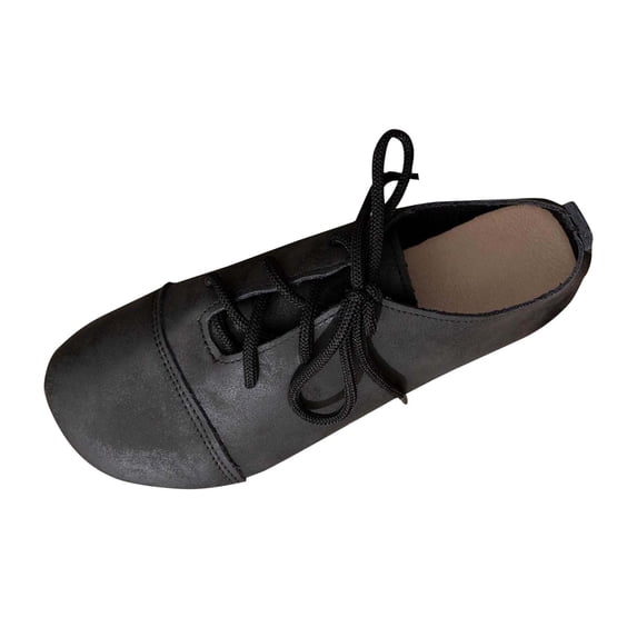 Black Ladies Lace-Up Loafers With Low Heel For Spring Summer Seasons Perfect For Outdoor Fun And Comfortable Fit