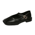 thumbnail image 1 of Black Ladies Loafer Shoes With A French English Style For A Stylish And Practical Ensemble, 1 of 9