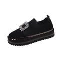thumbnail image 1 of Black Ladies Mesh Shoes With Rhinestone Detail And Round Toe For A Stylish And Comfortable Shoe Option, 1 of 7