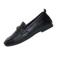 thumbnail image 1 of Black Ladies Metal Detail Loafers With Round Toe And Low Block Heel For Everyday Comfort And Style, 1 of 9