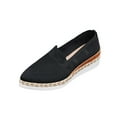 thumbnail image 1 of Black Ladies Slip On Low Shoes Wedge Heel Design Comfortable For Daily Wear And Leisure, 1 of 9