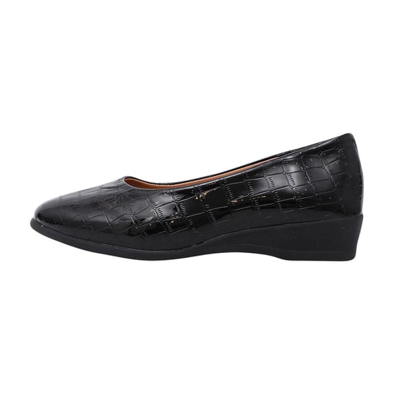 Black Ladies Spring Summer Pointed Wedge Heel Toe Shoes Fashionable Casual Solid Comfortable For Daily Walk 2026