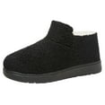thumbnail image 1 of Black Ladies Warm Shoes With Fleece Lining And Thickened Design For Cool Weather Comfortable And Soft-Soled, 1 of 9