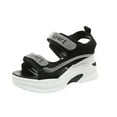 thumbnail image 1 of Black Ladies Wrap Around Sports Beach Sandals Summer Vacation Casual Versatile Comfortable Fashionable Leisure Outdoor Slip On Footwear Size 42, 1 of 9