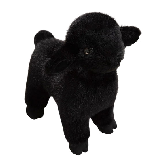Black Lamb Plush Toy, Soft Sheep Stuffed Animal Farm Animal Plush for Kids Bedroom Nursery Decor Gift