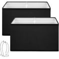 thumbnail image 1 of Black Lamp Shades Set of 2, Large Rectangle Lampshades Replacement, 16"L x 8"W x 10"H, Fabric Lamp Shade for Table Lamps Floor Lamps, Spider, Harp Holders Included, Easy Assembly Required, 1 of 16