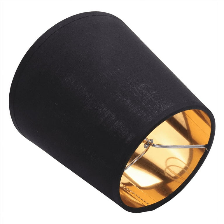 Black Lamp Shades with Gold Lining Clip on Light Shades