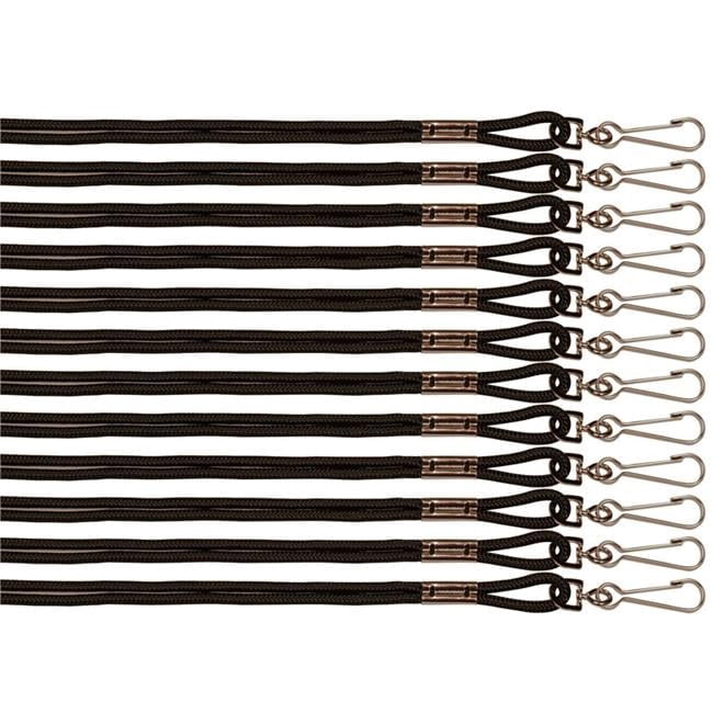 Black Lanyards - 12 Per Pack - Pack of 3