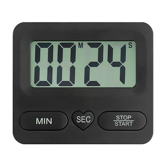Black Large Display Digital Alarm Clock Black With Backlight Perpetual Calendar Timer For Kitchen Study Office 6.8X6.2 Inches