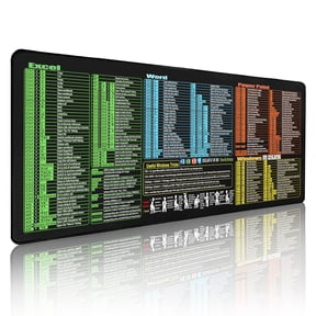 Excel Computer Desk Mat Excel Desk Mats with Shortcut Cheat Sheets