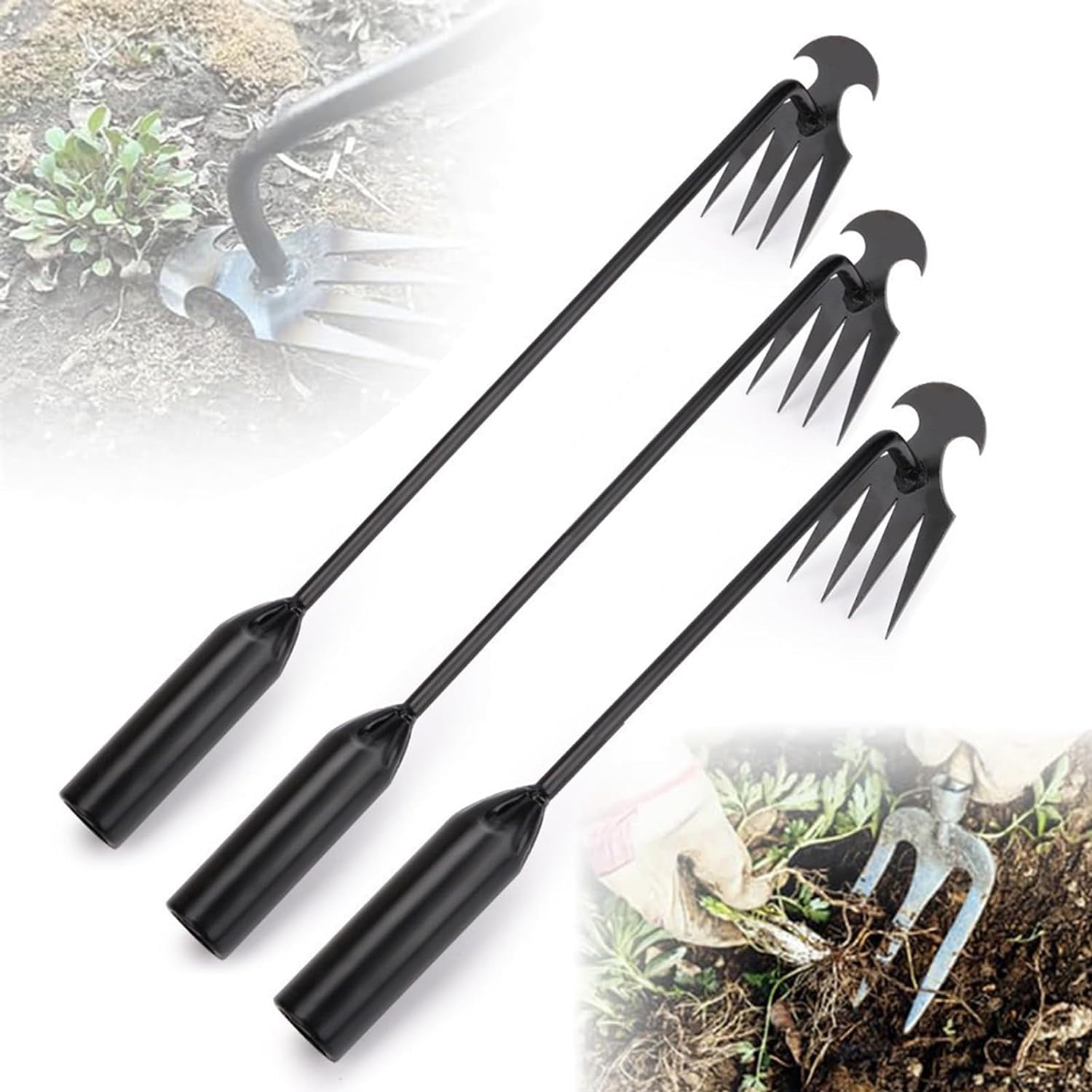 Black Large Portable Weed Puller Tool with Polished Surface for ...