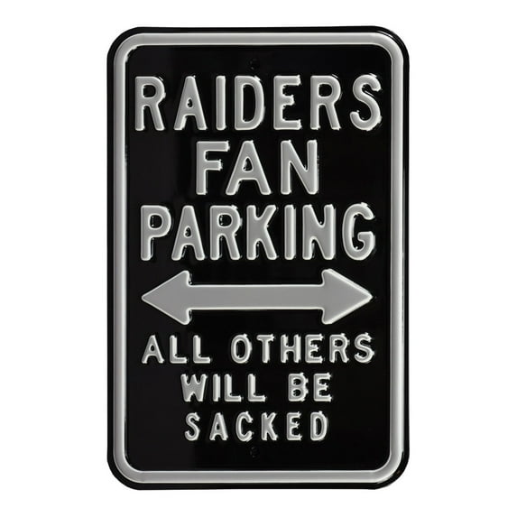 Black Las Vegas Raiders 12" x 18" Steel Parking Sign