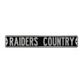 thumbnail image 1 of Black Las Vegas Raiders Country 6" x 36" Steel Street Sign, 1 of 1