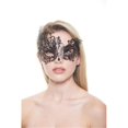 thumbnail image 1 of Black Laser Cut Masquerade Mask with Clear Rhinestones - One Size, 1 of 1