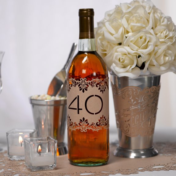 Black Laser Cut Table Number Wraps 31-40