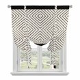thumbnail image 1 of Black Lattice Geometric Balloon Curtains for Windows, Bedroom Curtains 54 Inch Length, Aesthetics Luxury Abstract Art Tie Up Curtains Panels Thermal Insulated Bathroom Curtains Window 42"x54", 1 of 8