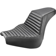 Black Lattice-Stitch Step-Up Seat