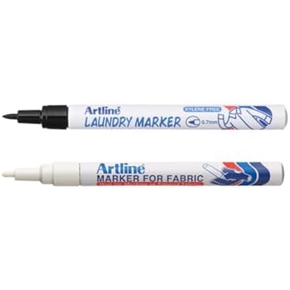 Black Laundry Marker and White Fabric Marker (Twin Pack)$$Office