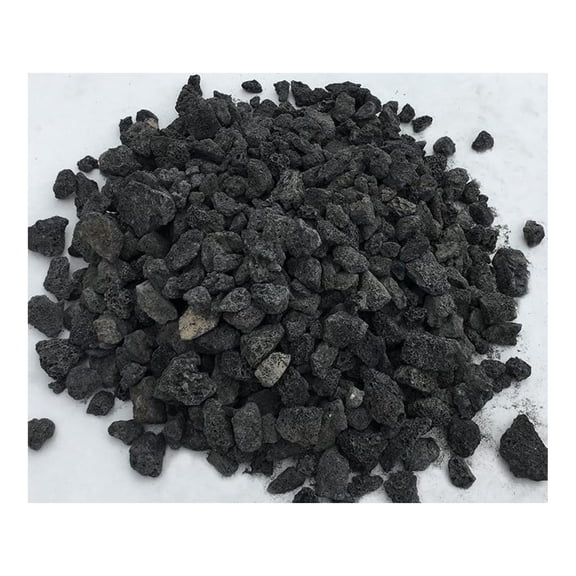 Black Lava Rock,Average Size Stones 1/2", 12 Quarts