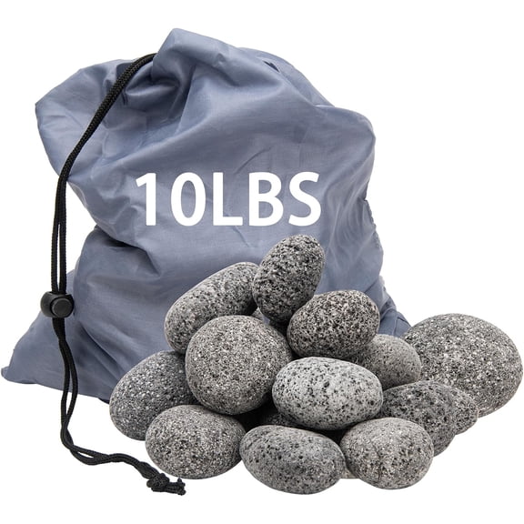 Black Lava Rocks for Fire Pit,2"-3" Natural Lava Stones, Black Lava Rocks for fire Pit and Fireplace10 Pound