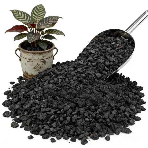 Black Lava Rocks for Plants, 350g Pure Volcanic Rock Lava Stones Top Dressing for Cacti Succulents Plants, Bonsai