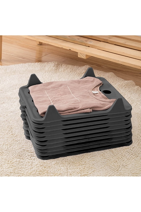 Black Lazy Clothes Folding Board - Wrinkle-Proof Laundry Organizer Tool, Adjustable Shirt Pants T-Shirt Folder, Practical Wardrobe Storage Organizer, Time-Saving Laundry Folding Assistant, 1pc