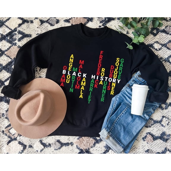 Black Leaders Names Sweater, Womens Black History Month Sweatshirt, Black Proud Hoodie, Black Lives Matter Sweatshirt, Civil Rights Outfit