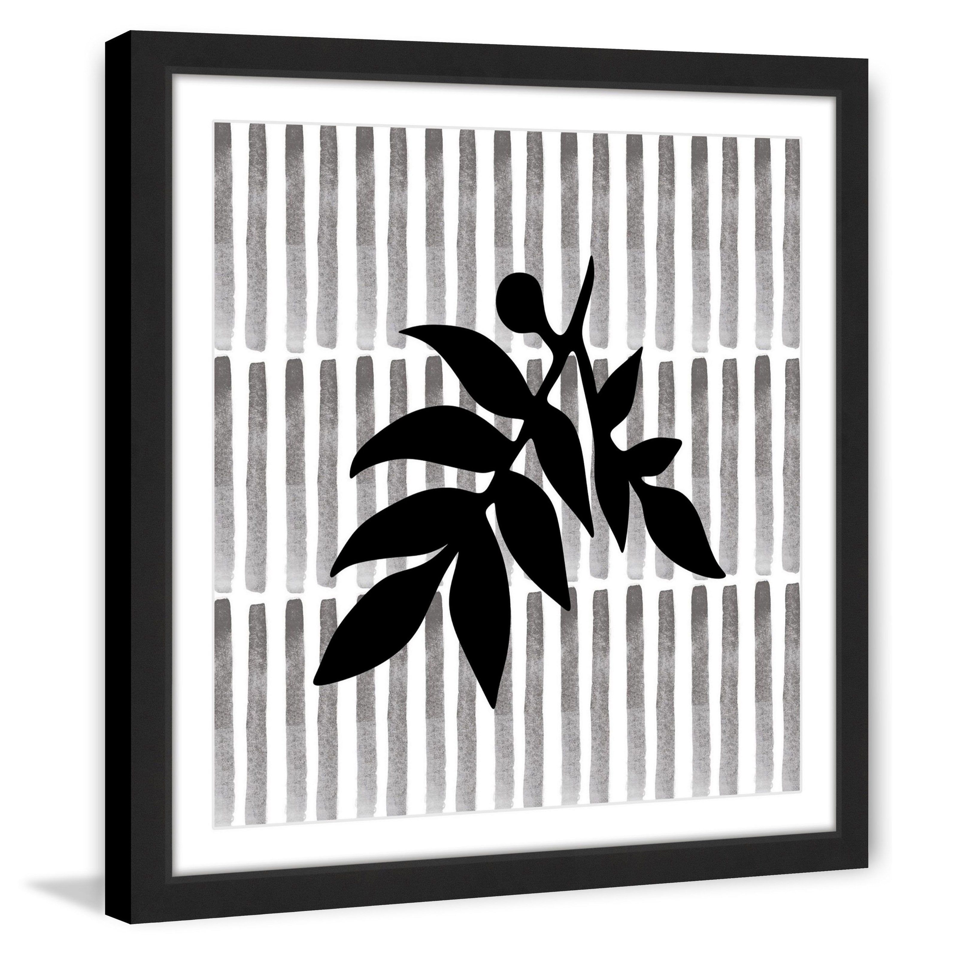 "Black Leaf" Framed Painting Print