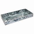 thumbnail image 1 of Black Leaf Print Decorative Glass Tray, 1 of 1