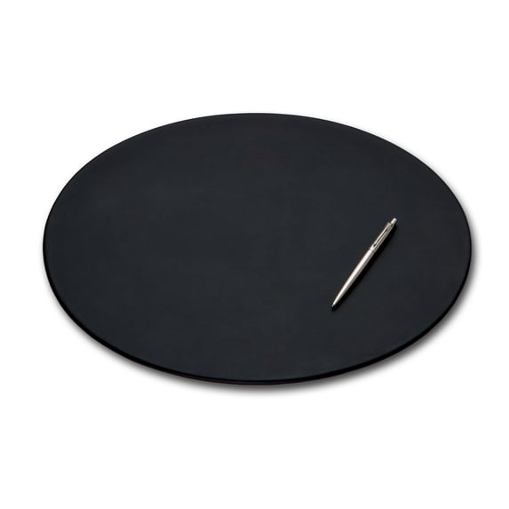 Black Leather 17 x 14 Oval Conference Pad