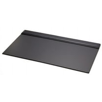 Black Leather 34 X 20 Top-Rail Desk Pad