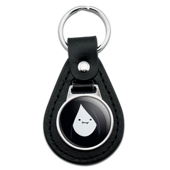 Adventure Time Marceline Head Black Leather Keychain