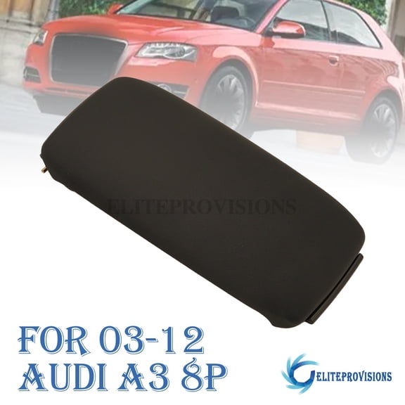Black Leather Armrest Center Console Lid For 2003-2012 Audi A3 8P 8P0864245P