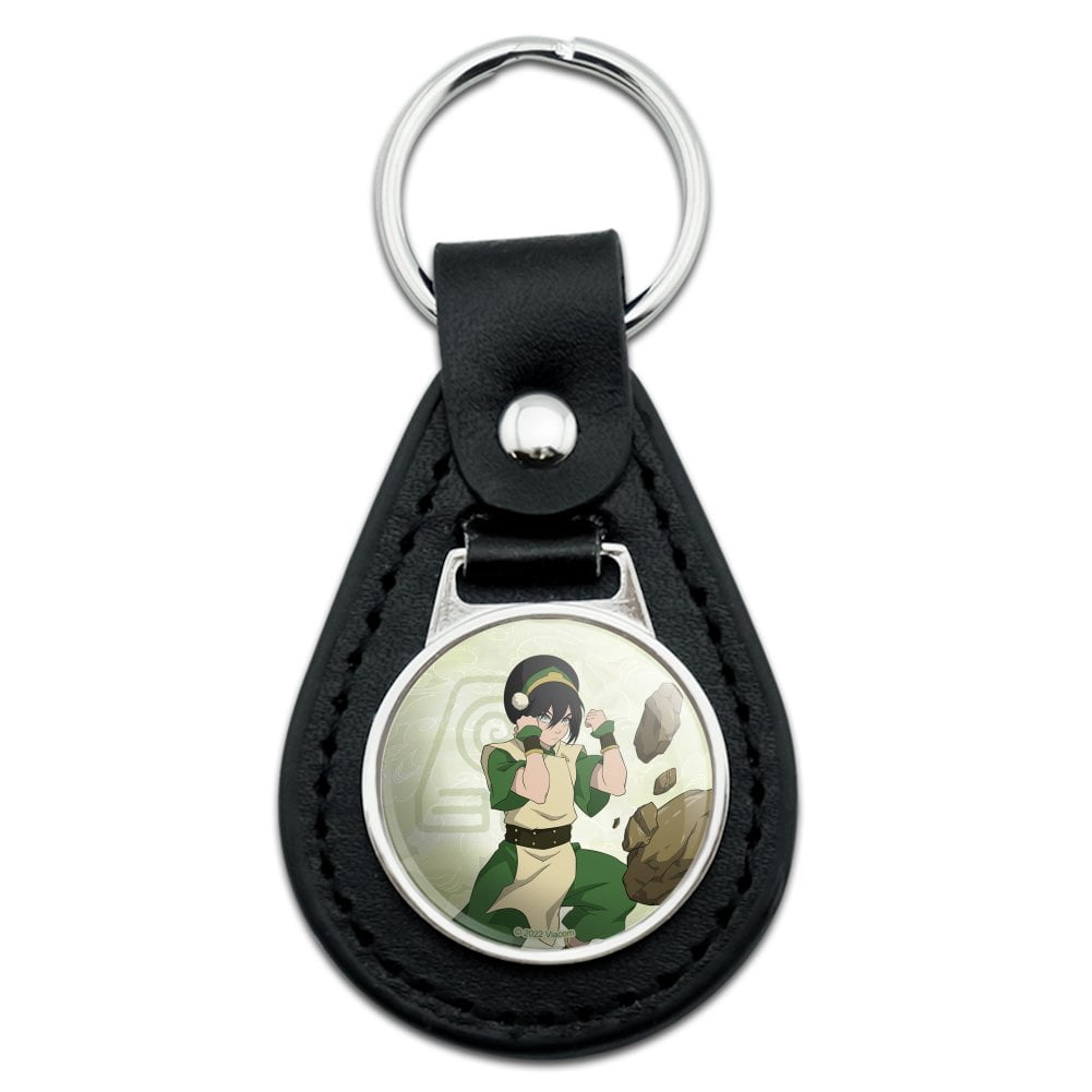 Black Leather Avatar the Last Airbender Toph Keychain - Walmart.com