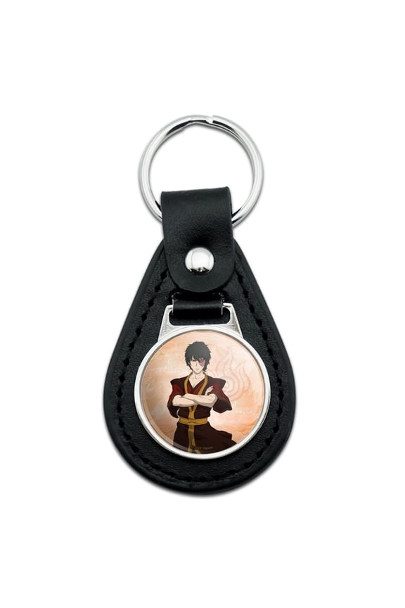 Black Leather Avatar the Last Airbender Zuko Keychain