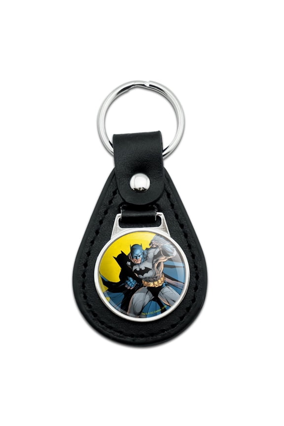 Black Leather  Batman Character Keychain