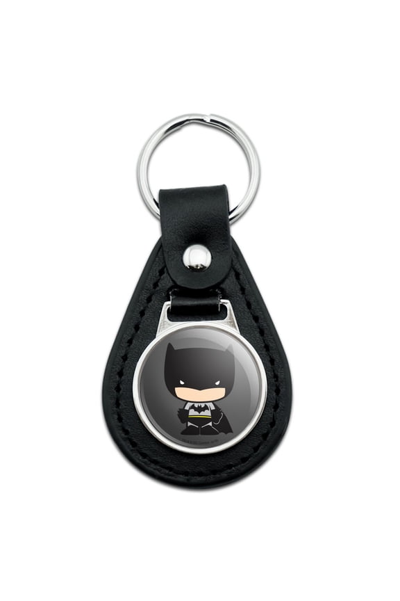 Black Leather Batman Cute Chibi Character Keychain