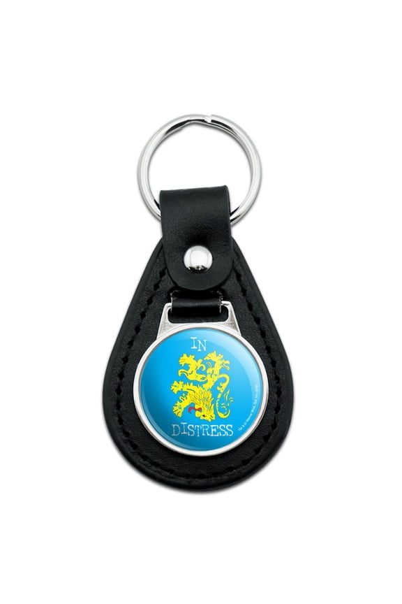Black Leather Big Bang Theory In Distress Keychain