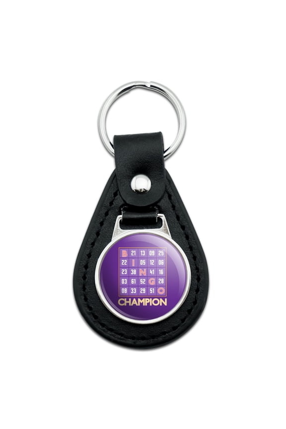 Black Leather Bingo Champion Keychain