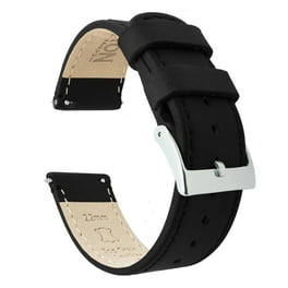 Fossil Gen 5 Black Leather Linen White Stitching by Barton Watch Bands Walmart