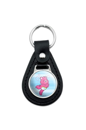 Black Leather Care Bears: Unlock the Magic Cheer Bear Keychain