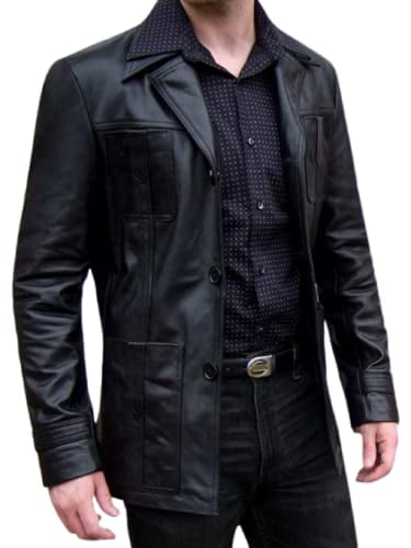 Black Leather Coat Biker Jacket Motorcycle Jacket Men gift idea biker ...