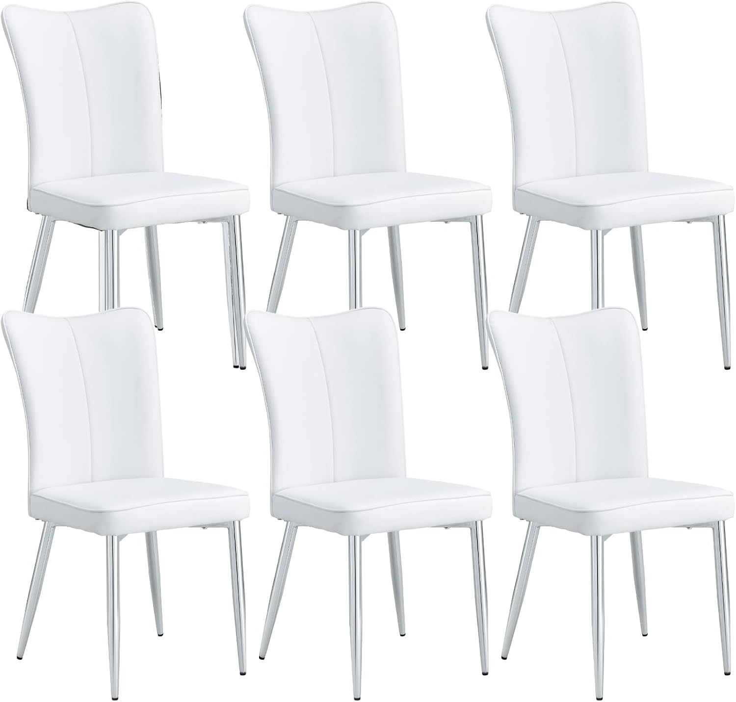 Black Leather Dining Chairs Butterfly Back Mid Century Modern PU