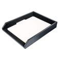 thumbnail image 1 of Black Leather Front-Load Letter Tray, Under 5 Gallons, 1 of 8