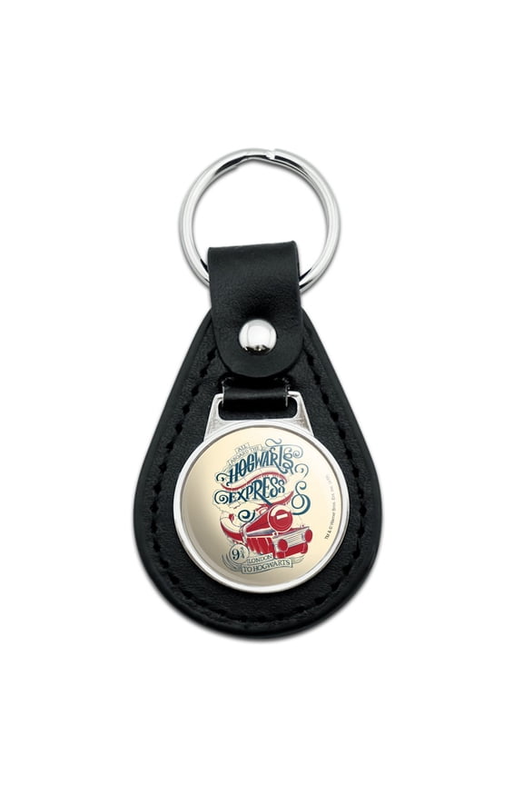 Black Leather Harry Potter Hogwarts Express Keychain