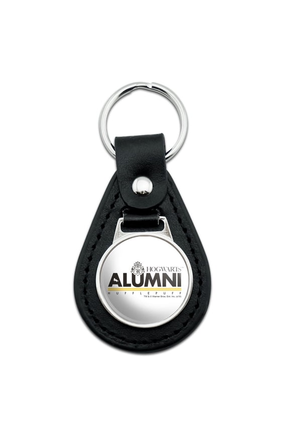 Black Leather Harry Potter Hufflepuff Alumni Keychain