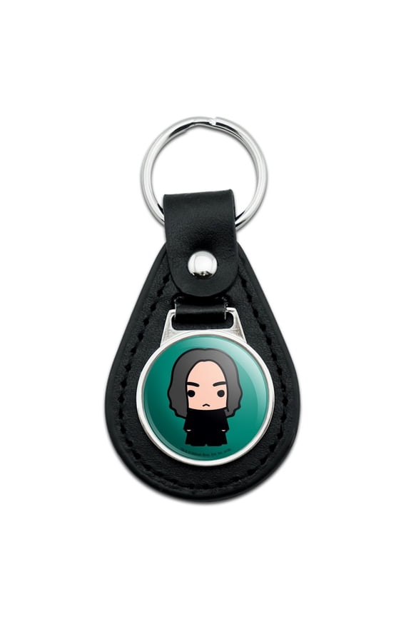 Black Leather Harry Potter Snape Cute Chibi Character Keychain